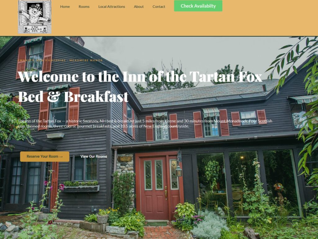 A clean modern website layout after redesign